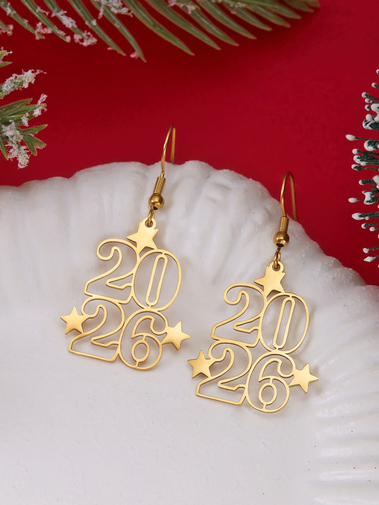 Boucles d'oreilles pendantes en alliage ajouré 2026
