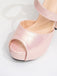 Escarpins vintage à talons hauts épais en cuir PU