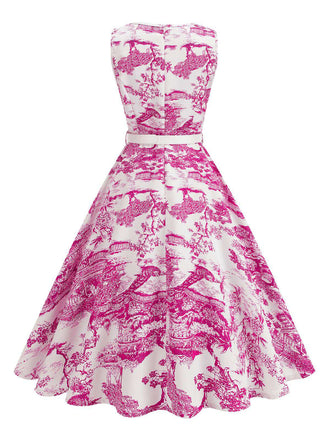 Robe sans manches avec ceinture des années 1950