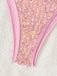 Bikini triangle sequins dos nu noué Y2K 2000s