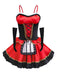 3PCS Cape rouge avec robe corset années 1970