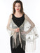 Cape en maille à paillettes et pompons des années 1920