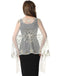 Cape en maille à paillettes et pompons des années 1920