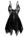 Ensemble de lingerie nuisette en dentelle et satin années 1980