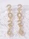 Boucles d'oreilles pendantes strass 2026 colorées pour le Nouvel An