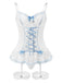 Ensemble de lingerie lacets et nœud en dentelle contrastée années 1970