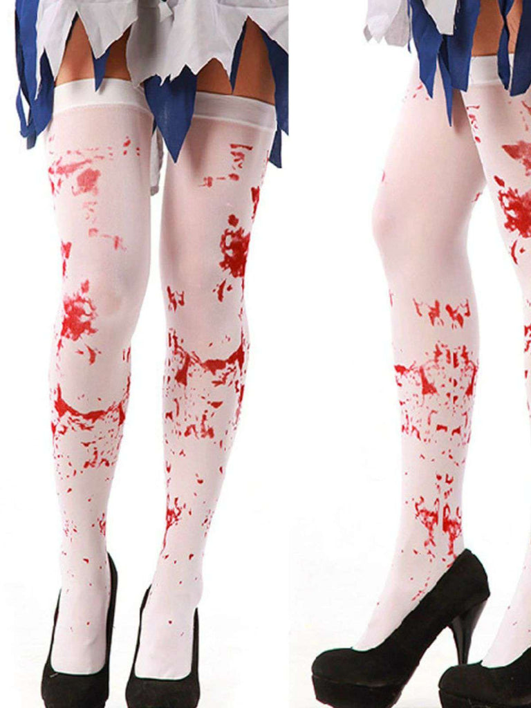 Bas gothiques avec motif sanglant Halloween