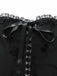 Robe corset tube noire gothique en maille années 1970