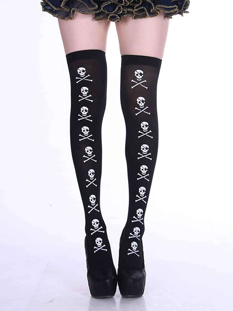Bas gothiques avec motif sanglant Halloween