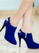 Escarpins vintage en velours uni bout pointu