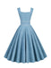 Robe Vintage Solide en Velours Côtelé des Années 1950 Cocktail Pin-up 2