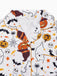 Ensemble pyjama blanche à col cranté Halloween années 1950