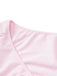 Robe rose col en V et manches évasées volants années 60