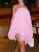 Robe babydoll en mousseline unie multicouche années 1970