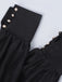 Robe noire style nonne avec collier croisé des années 1940