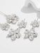 Ensemble collier et boucles d'oreilles à double clavicule florale
