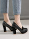 Chaussures à talons hauts à bout rond et colorblock