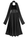 Robe de soirée bustier à col licou années 1950 avec foulard