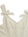 Combishort Larges Bretelles Nœud Plissée Beige Années 1950 7