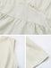 Sans Manches Profond Col en V Péplum Blouse Beige Années 1950 4