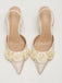 Vintage Rose 3D Bout Pointu Talon Haut Escarpins 8