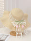 Chapeau Fleur à Larges Bords Tulipe Beige