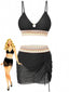 Ensemble tankini patchwork maille chevrons années 1940