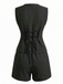 Col V à Lacets Gilet & Short Set Années 1940 5