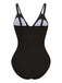 Black swimsuit with thin straps on a white background