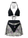 Black 1980s Knit Bikini - vintage fashion, retro style, classic black