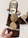 Sandales Plates Vintage en Paille avec Nœud 5
