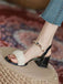 Sandales à Talons Hauts avec Bride de Cheville Noir & Blanc