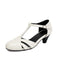 Escarpins classiques à bout fermé et bride en T, au style vintage, à hauteur moyenne et ornés de découpes latérales, parfaits pour le bureau et les occasions spéciales.