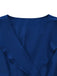 Col V Uni à Volants Ourlet Tie-Up Robe Années 1930 6