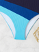 Bleu Asymétrique Rayé Blocs de Couleur Maillot de Bain Une Pièce Années 1940 6
