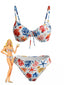 Ensemble Bikini Étoile de Mer Bleu Années 1950
