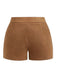 Short à Franges en Daim Vintage Marron Années 60