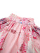 2PCS Chemisier fleuri bohème rose et short taille haute années 1970