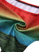 Maillot de bain tankini tie-dye noir à motif palmiers au coucher du soleil années 1940