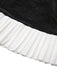 Robe col cœur et ourlet plissé en velours noir et blanc contrastée années 60