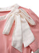 Robe moulante nœud et col rond colorblock années 60