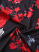 Robe moulante fleurs style thé français épaules dénudées années 1960