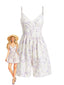 Combishort bretelles spaghetti violette floral années 1970