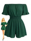 Combishort unie épaule dénudée taille smockée années 1940