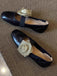 Chaussures Mary Jane Plates en Fausse Peau d'Agneau avec Fleurs 3D Amovibles 7