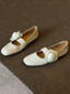 Chaussures plates babies en simili-agneau à fleurs 3D amovibles
