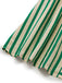 Close-up of green and beige striped fabric on a white background