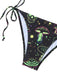 Gothique Champignon Crâne Dos-Nu Résille Ensemble Bikini Verte Années 1960 7