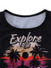 Ensemble Tankini Noir Explore The Beach Années 1950