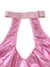 Ensemble De Lingerie Body Bretelles Nues Cuir Verni À Lacets Année 1980